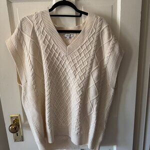 Madewell Cable Knit V-Neck Sweater Vest